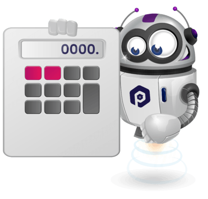 Rory Robot Holds a Mortgage Calculator